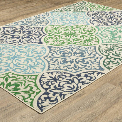 Oriental Weavers Meridian  Blue Green Morrocan