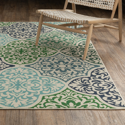 Oriental Weavers Meridian  Blue Green Morrocan