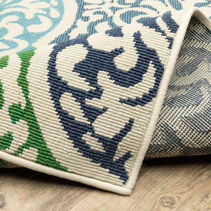 Oriental Weavers Meridian  Blue Green Morrocan