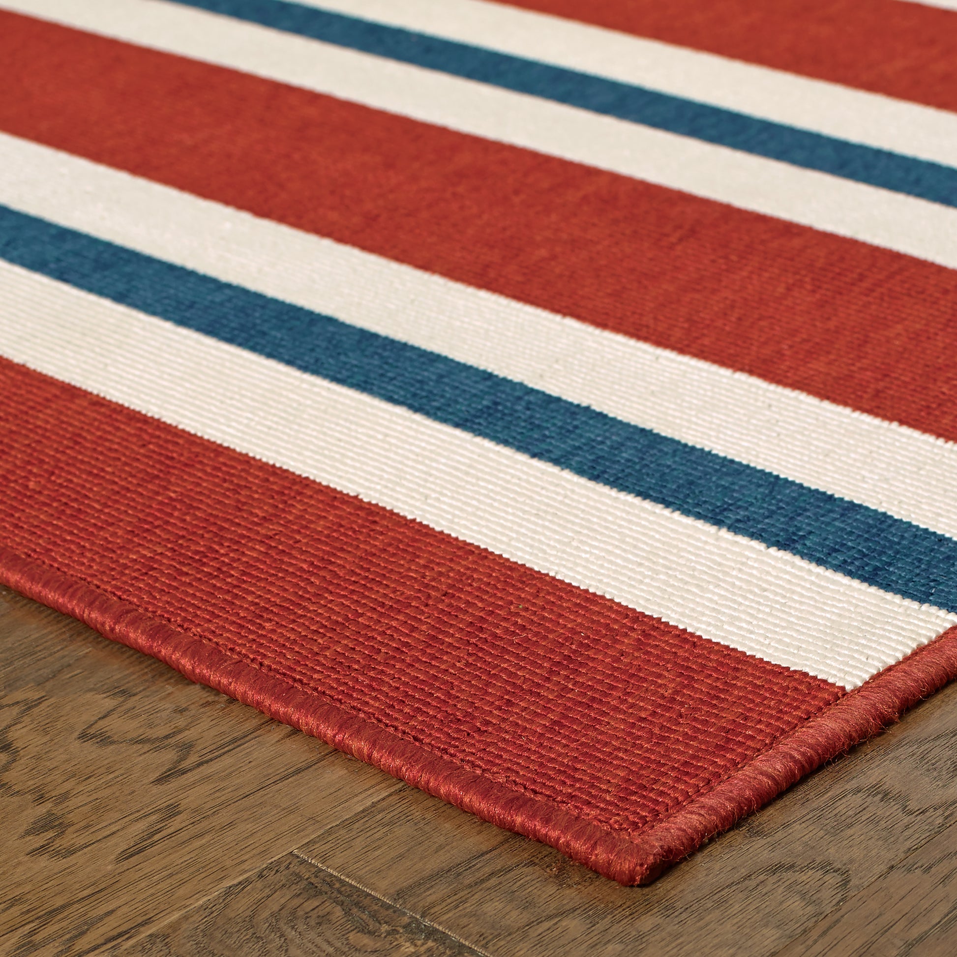 Oriental Weavers Meridian  Red Blue Nautical & Coastal