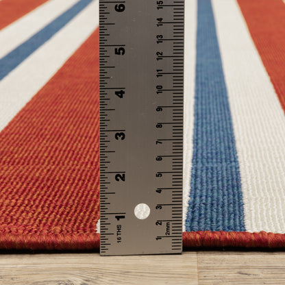 Oriental Weavers Meridian  Red Blue Nautical & Coastal