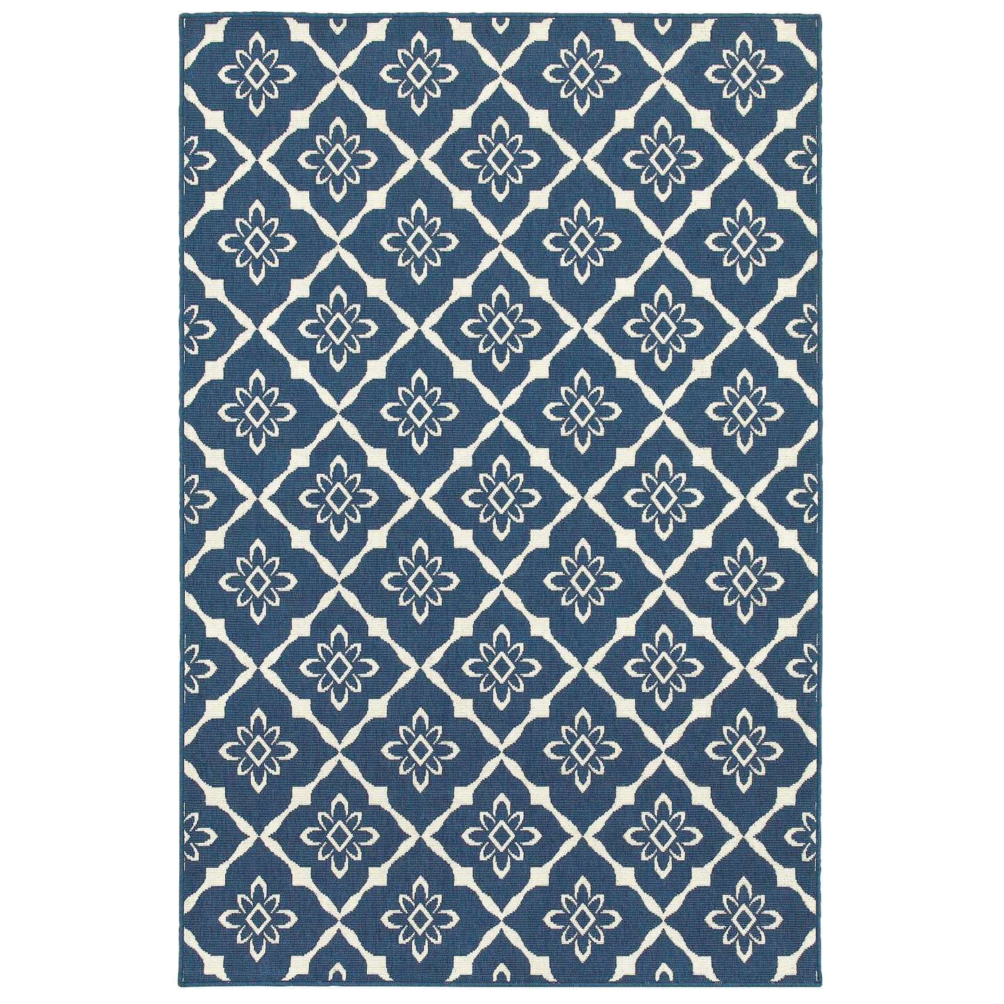 Oriental Weavers Meridian  Navy Ivory Moroccan