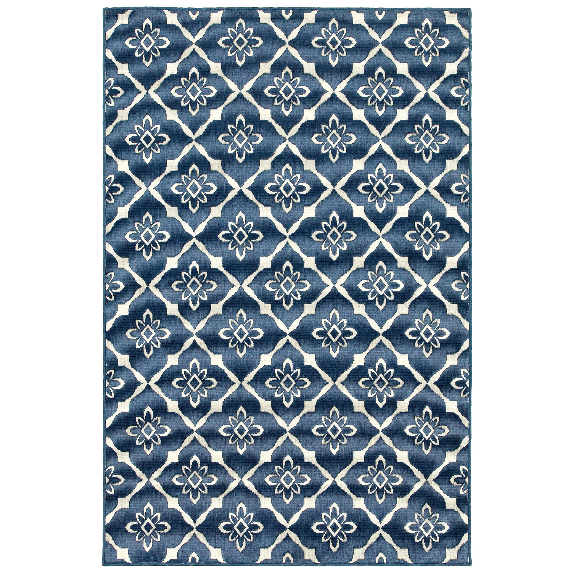 Oriental Weavers Meridian  Navy Ivory Moroccan