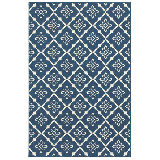 Oriental Weavers Meridian  Navy Ivory Moroccan