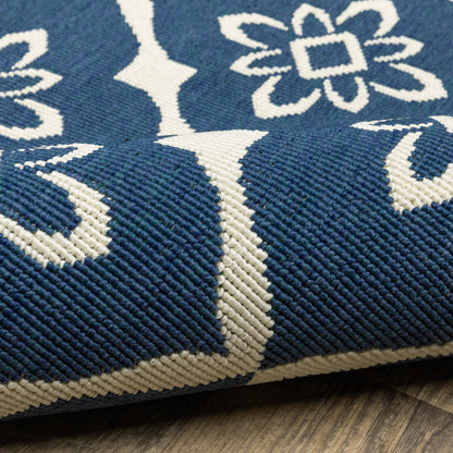 Oriental Weavers Meridian  Navy Ivory Moroccan