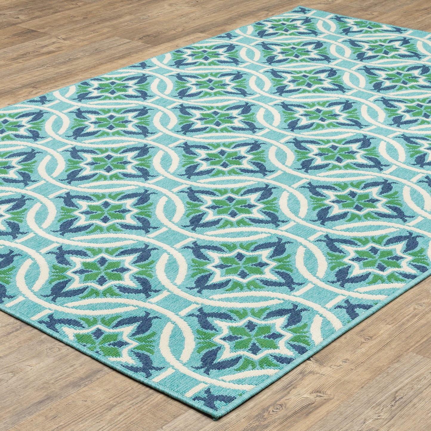 Oriental Weavers Meridian  Blue Green Moroccan