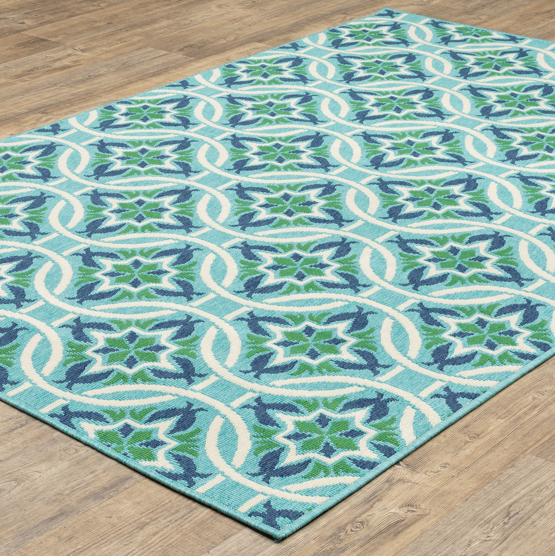 Oriental Weavers Meridian  Blue Green Moroccan