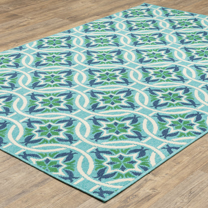 Oriental Weavers Meridian  Blue Green Moroccan