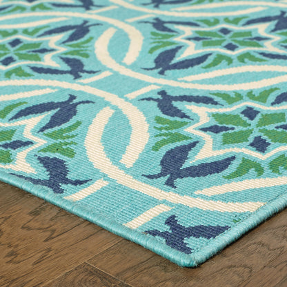 Oriental Weavers Meridian  Blue Green Moroccan