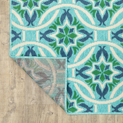 Oriental Weavers Meridian  Blue Green Moroccan