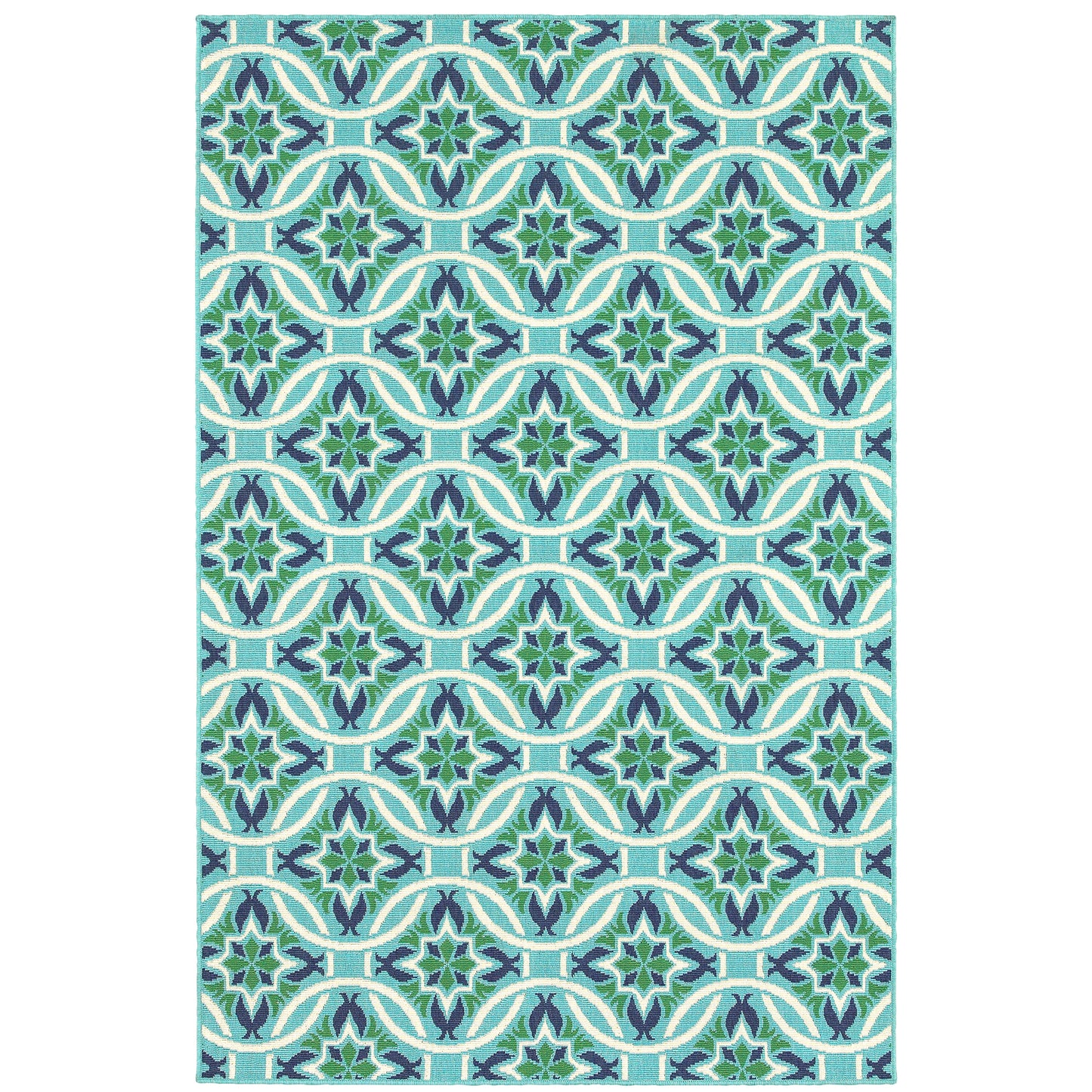 Oriental Weavers Meridian  Blue Green Moroccan