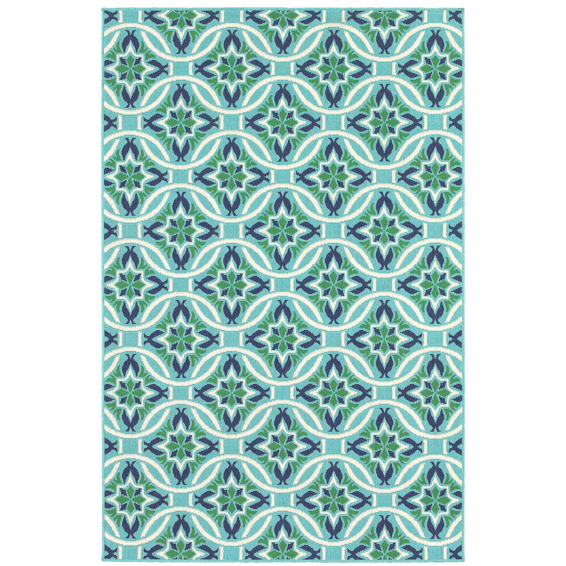 Oriental Weavers Meridian  Blue Green Moroccan