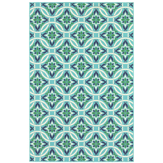 Oriental Weavers Meridian  Blue Green Moroccan