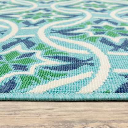 Oriental Weavers Meridian  Blue Green Moroccan