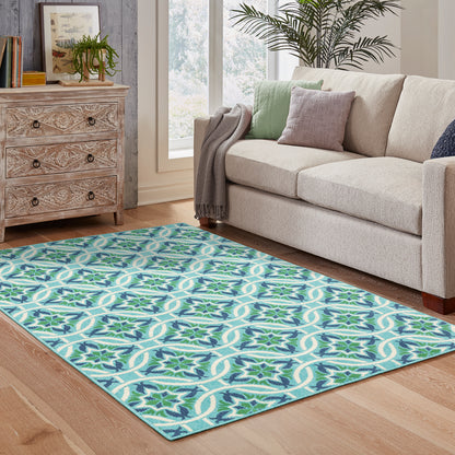 Oriental Weavers Meridian  Blue Green Moroccan
