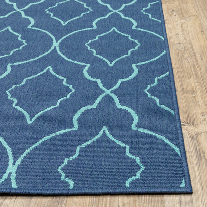 Oriental Weavers Meridian  Navy Blue Moroccan