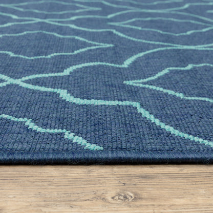 Oriental Weavers Meridian  Navy Blue Moroccan