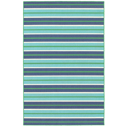 Oriental Weavers Meridian  Blue Green Nautical & Coastal