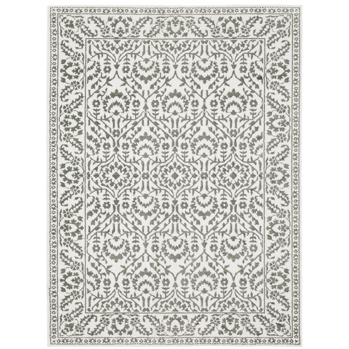 Oriental Weavers Montecito  Grey White Traditional