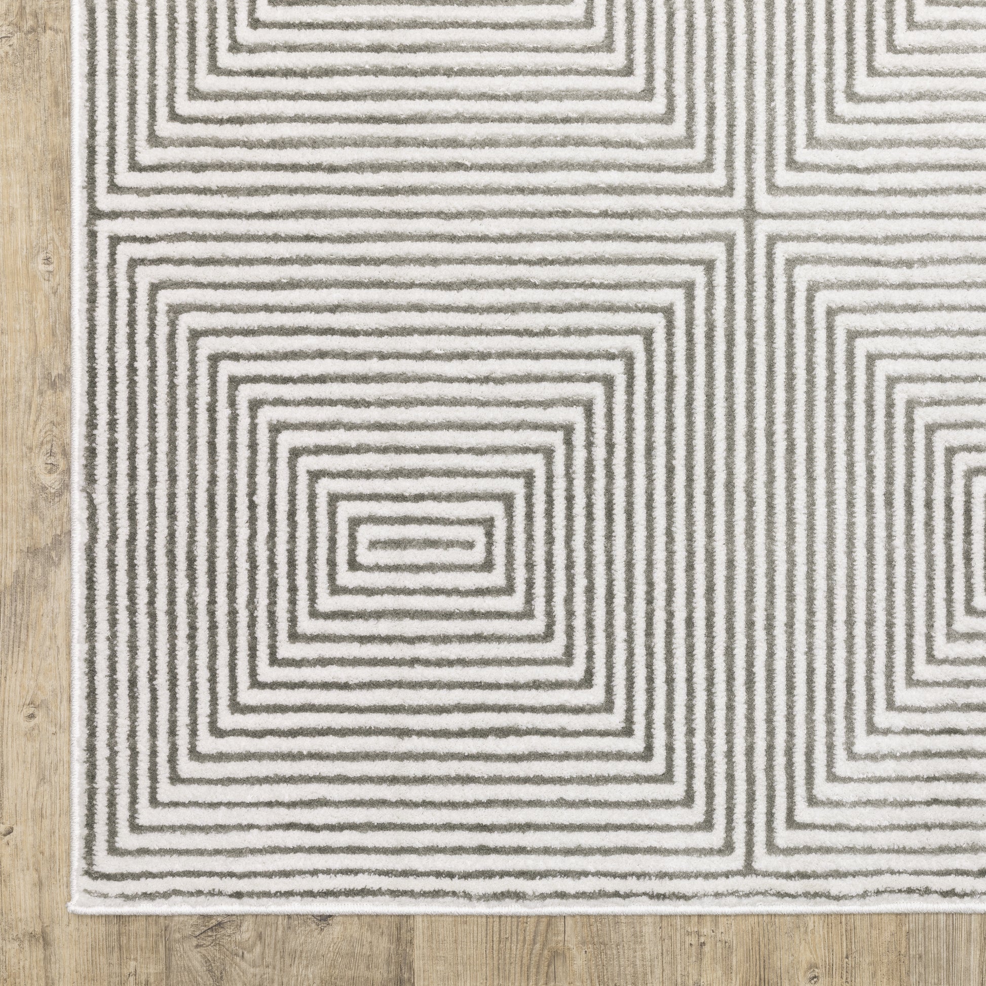 Oriental Weavers Montecito  Grey White Modern & Contemporary