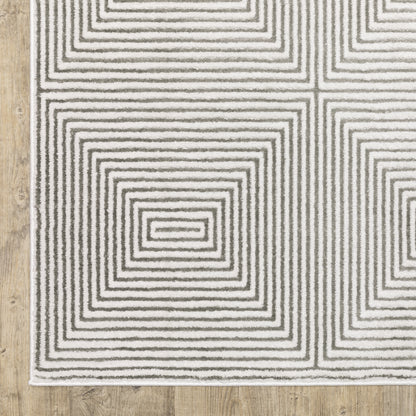 Oriental Weavers Montecito  Grey White Modern & Contemporary