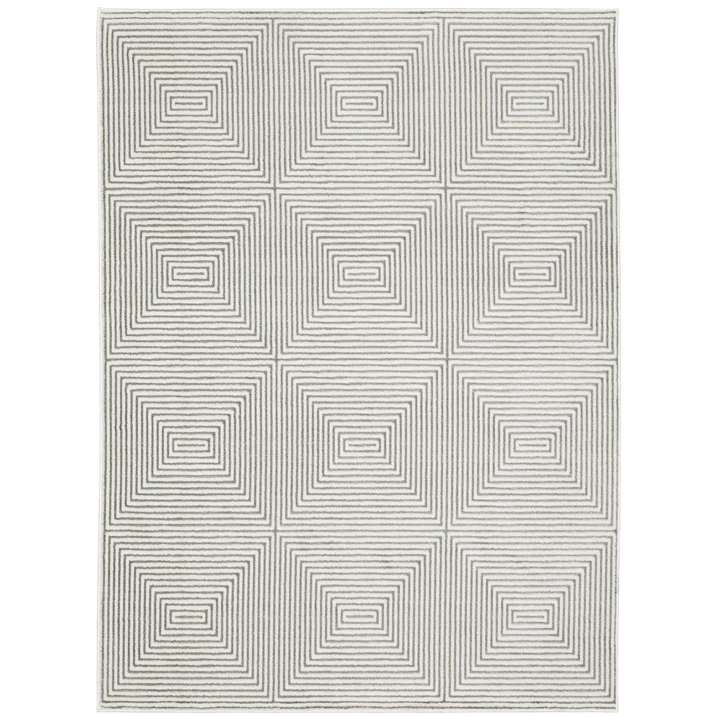 Oriental Weavers Montecito  Grey White Modern & Contemporary