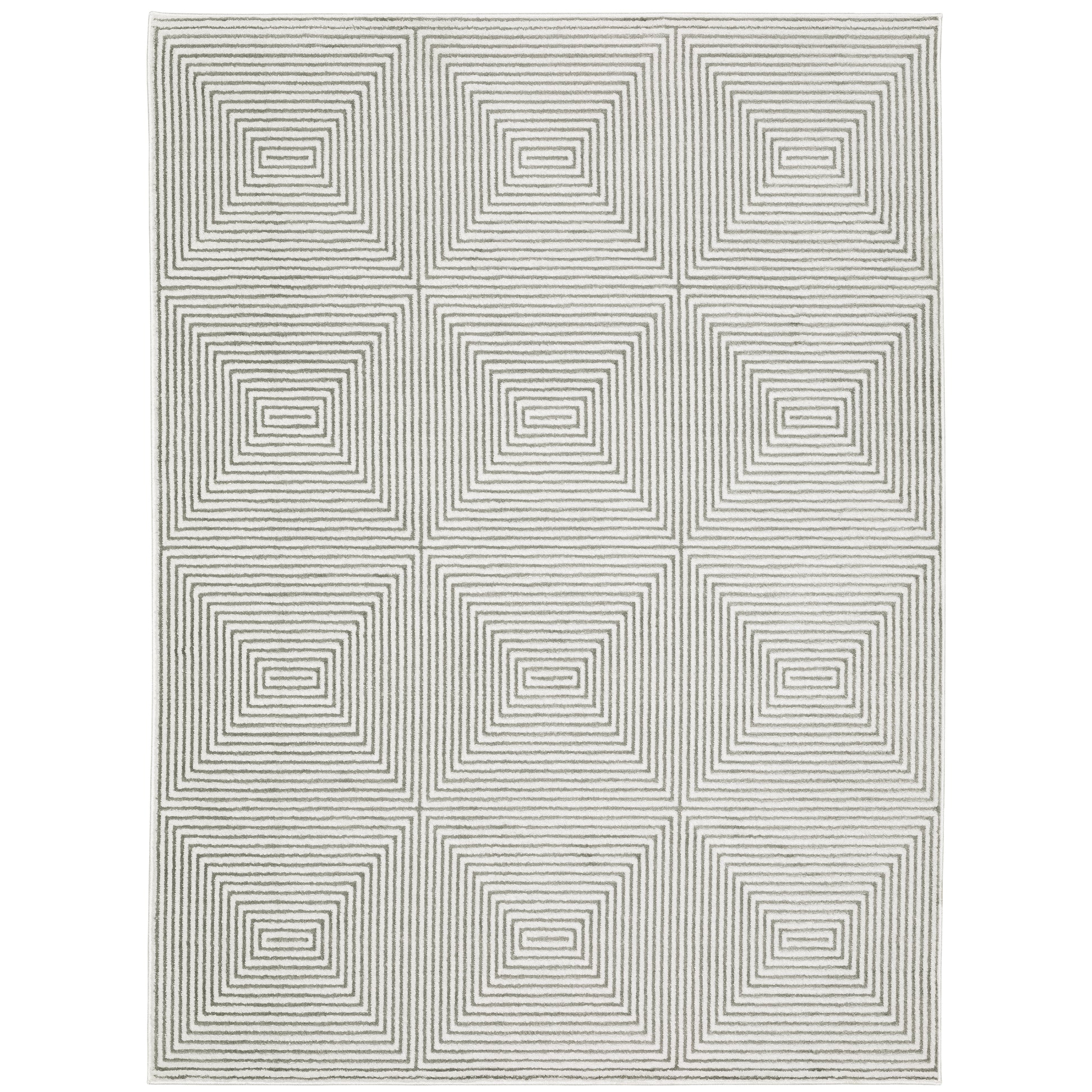 Oriental Weavers Montecito  Grey White Modern & Contemporary