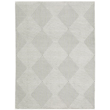 Oriental Weavers Montecito  Grey White Modern & Contemporary