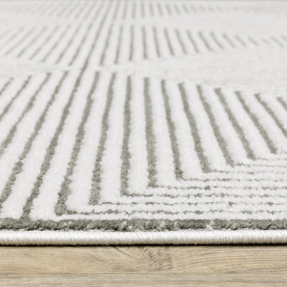 Oriental Weavers Montecito  Grey White Modern & Contemporary