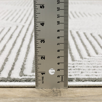 Oriental Weavers Montecito  Grey White Modern & Contemporary