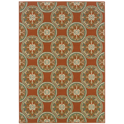 Oriental Weavers Montego  Orange Ivory Moroccan