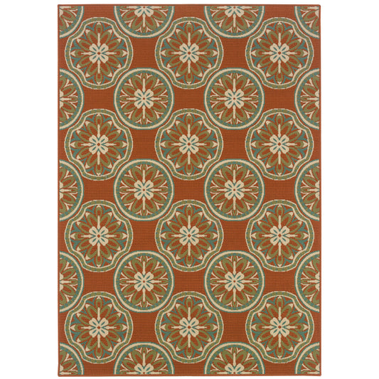 Oriental Weavers Montego  Orange Ivory Moroccan