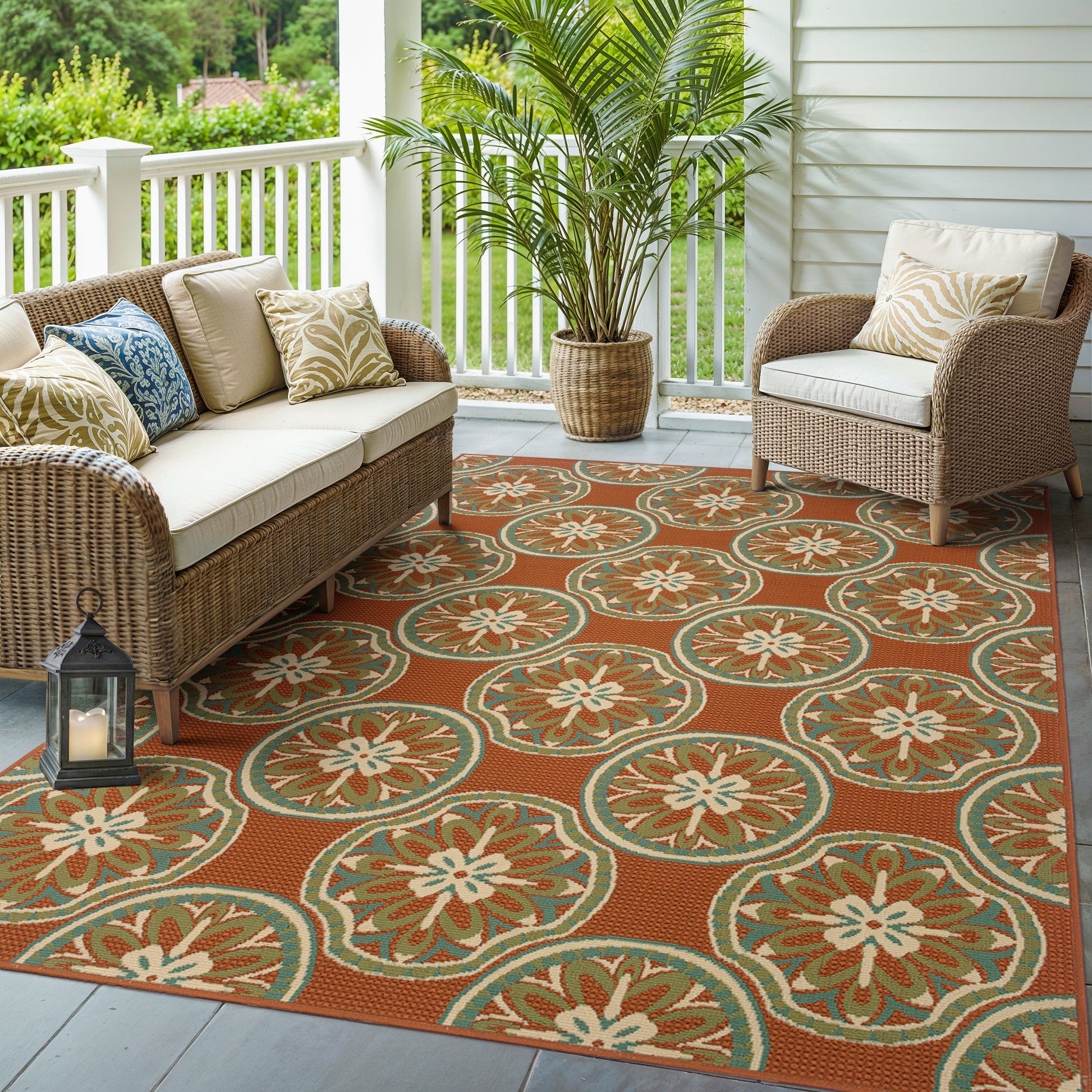 Oriental Weavers Montego  Orange Ivory Moroccan