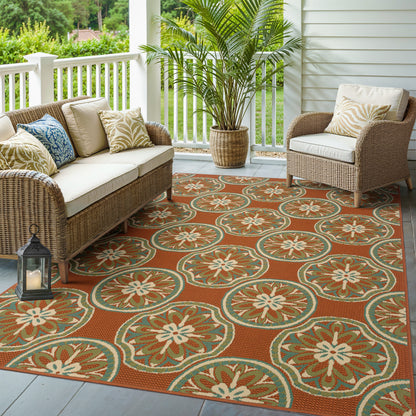 Oriental Weavers Montego  Orange Ivory Moroccan