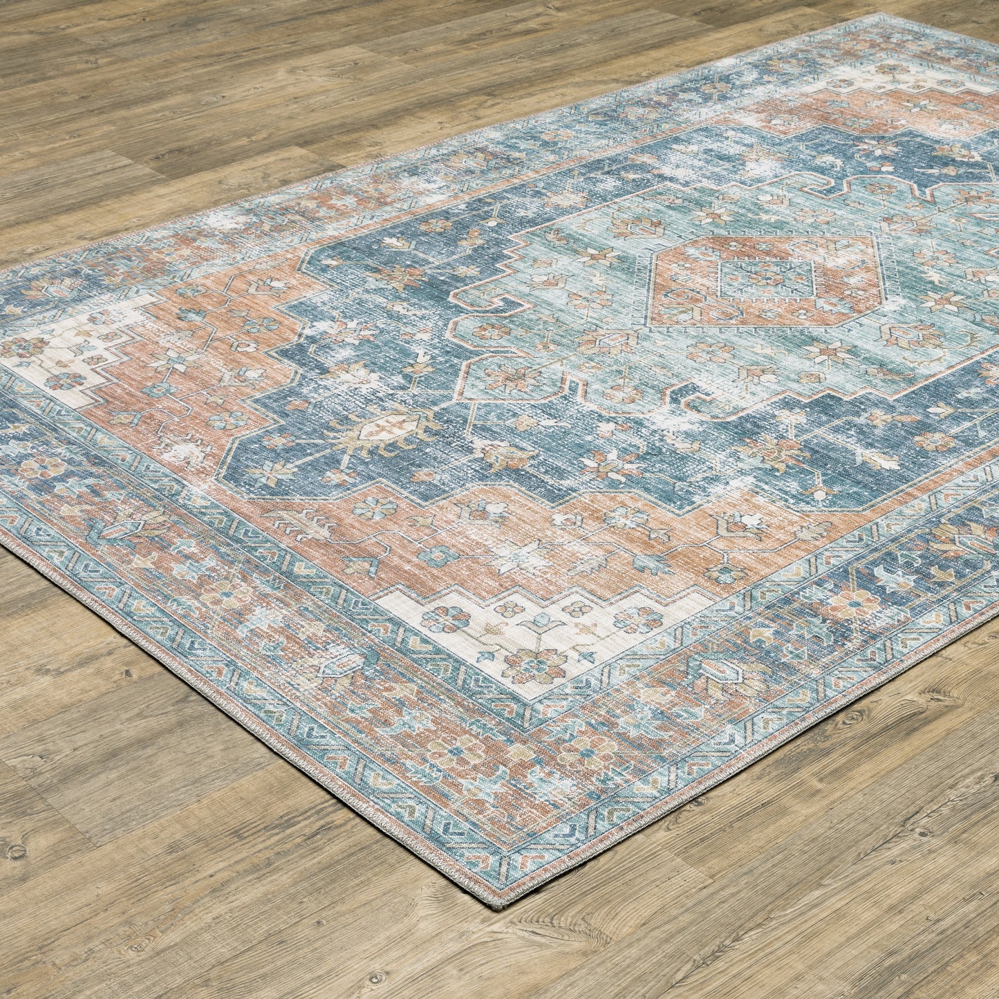 Oriental Weavers Myers Park  Orange Blue Bohemian