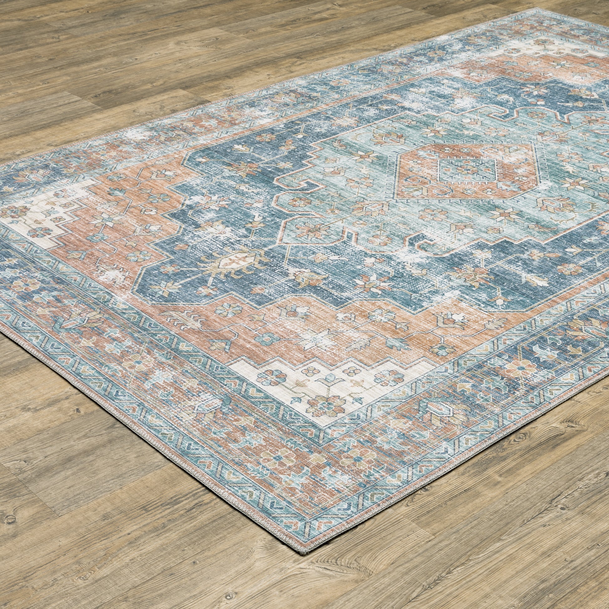 Oriental Weavers Myers Park  Orange Blue Bohemian