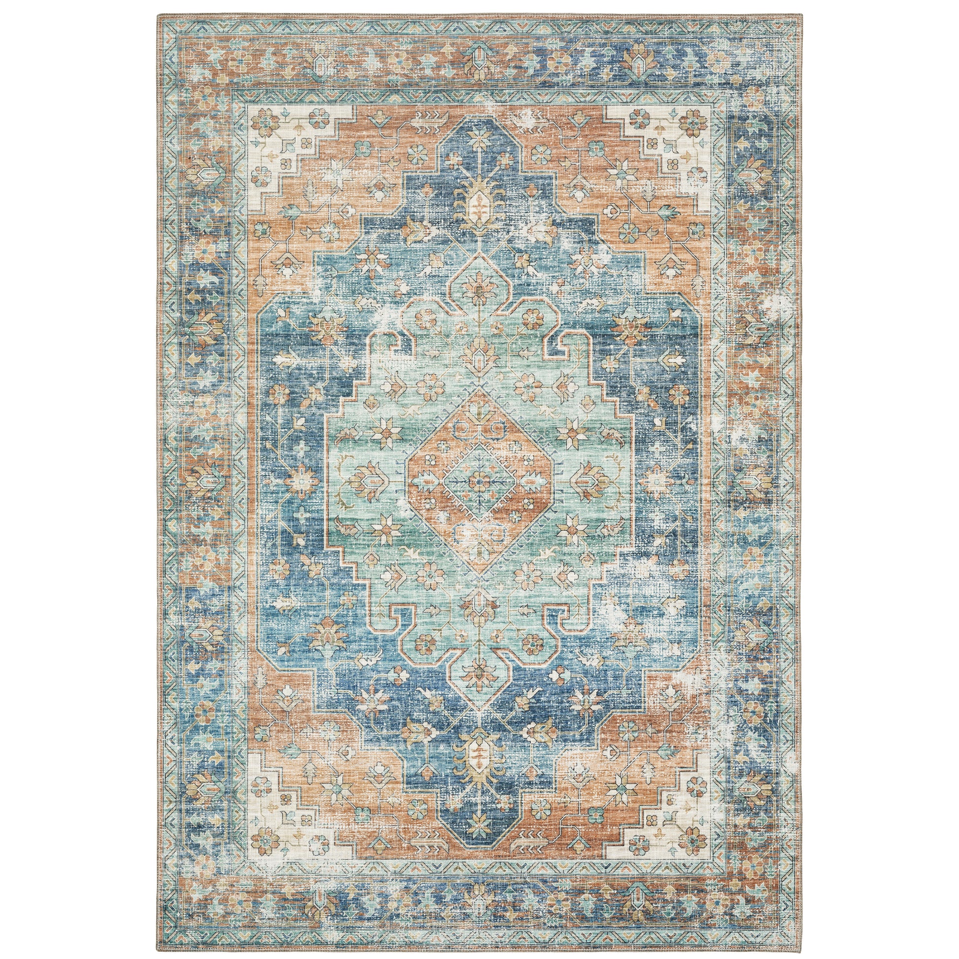 Oriental Weavers Myers Park  Orange Blue Bohemian