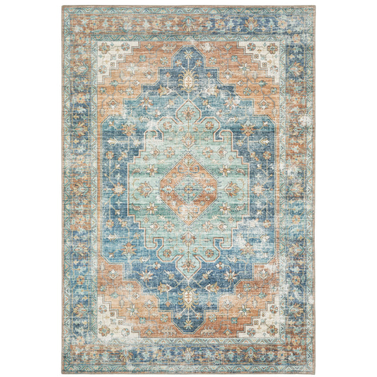 Oriental Weavers Myers Park  Orange Blue Bohemian