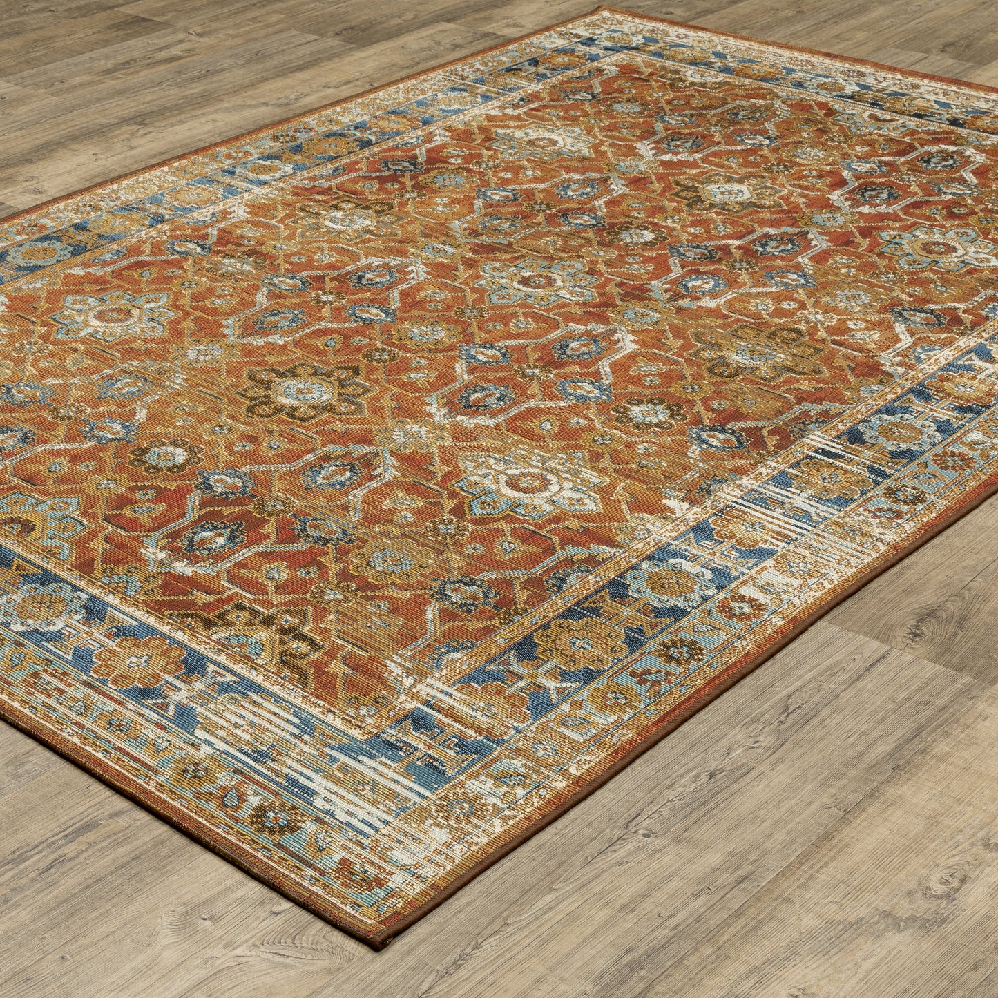 Oriental Weavers Naples  Rust Blue Traditional