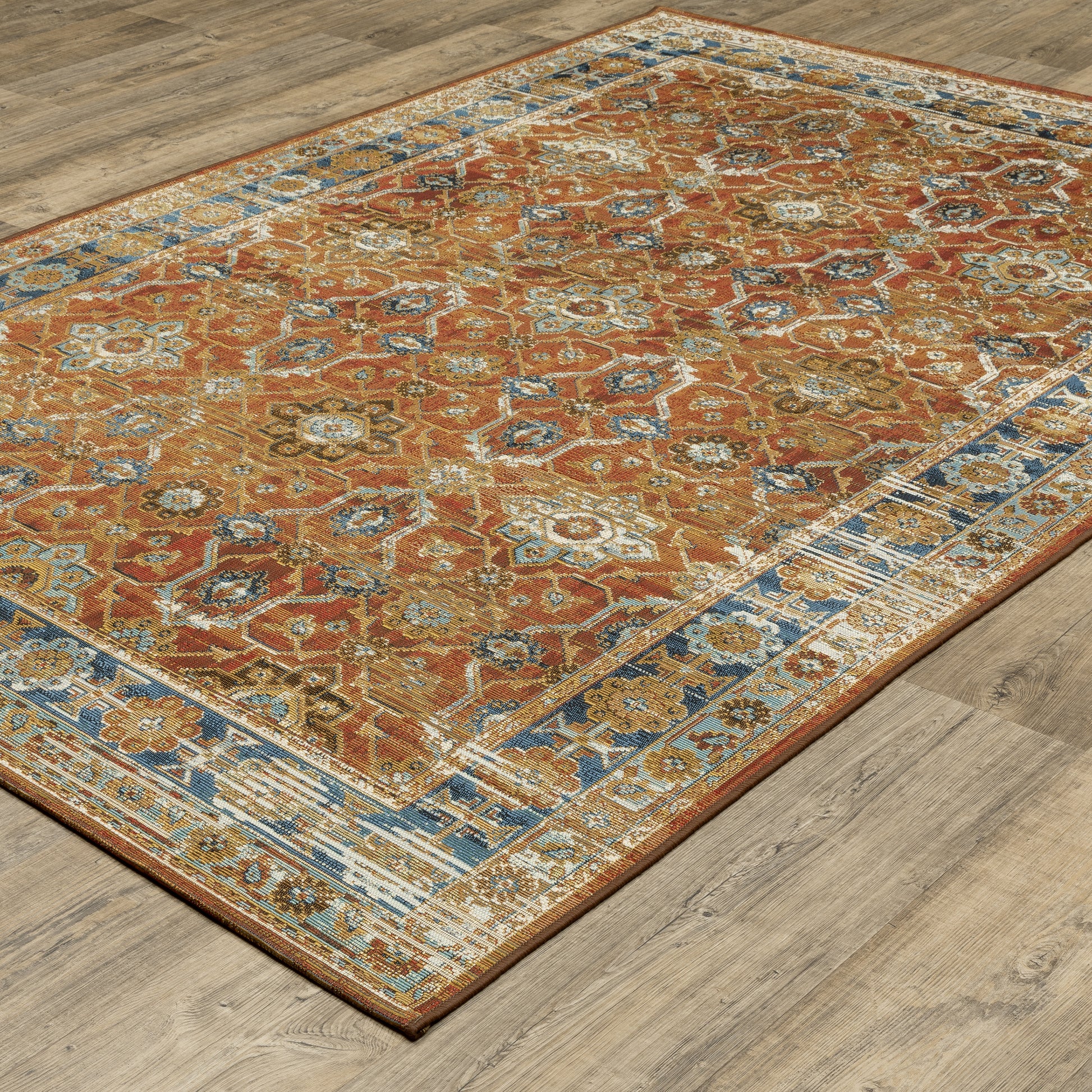 Oriental Weavers Naples  Rust Blue Traditional