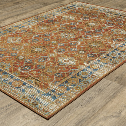 Oriental Weavers Naples  Rust Blue Traditional