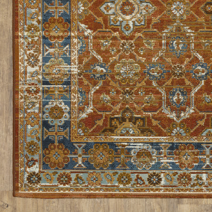 Oriental Weavers Naples  Rust Blue Traditional
