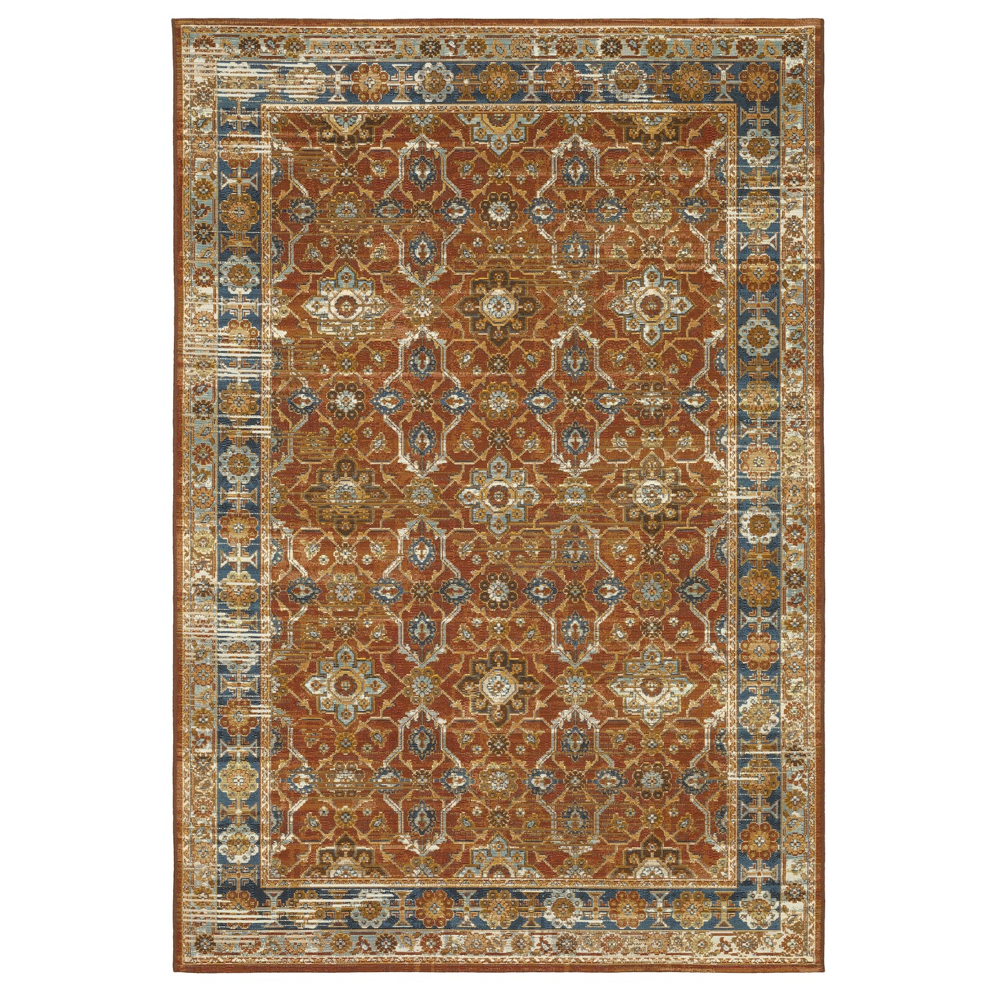 Oriental Weavers Naples  Rust Blue Traditional