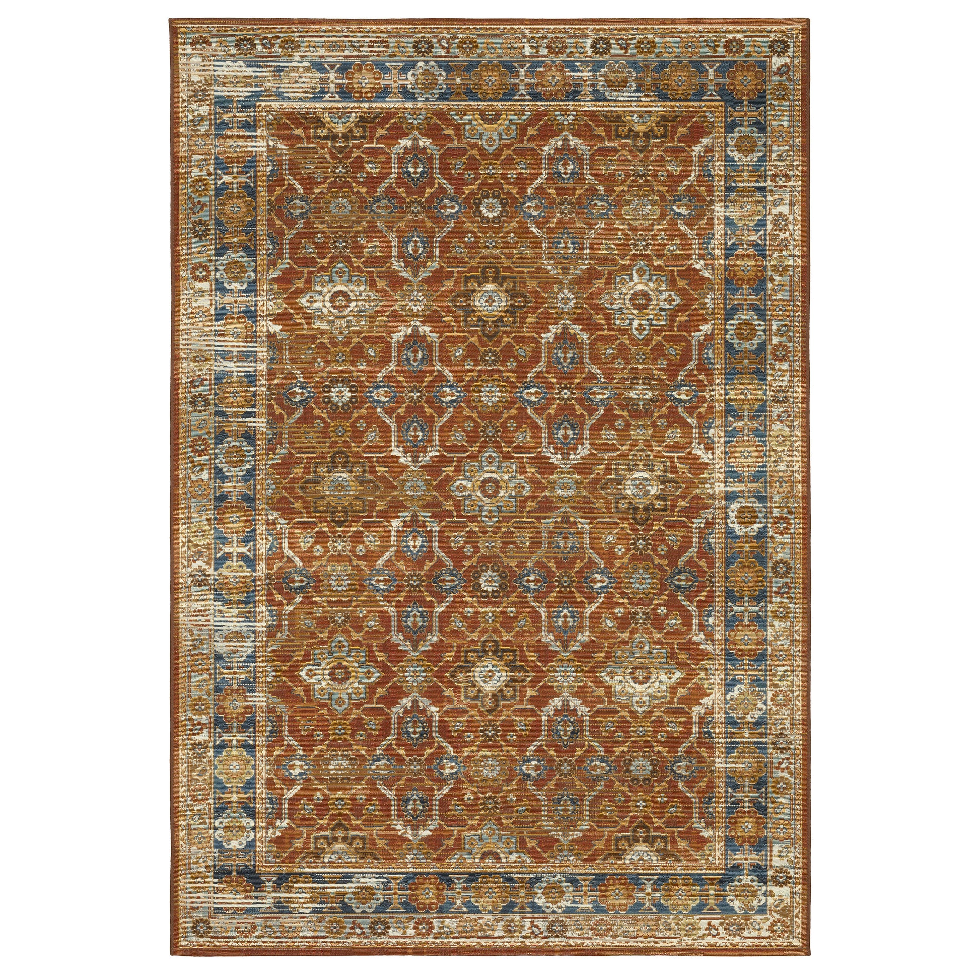 Oriental Weavers Naples  Rust Blue Traditional