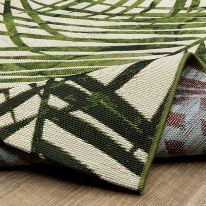 Oriental Weavers Naples  Green Ivory Tropical