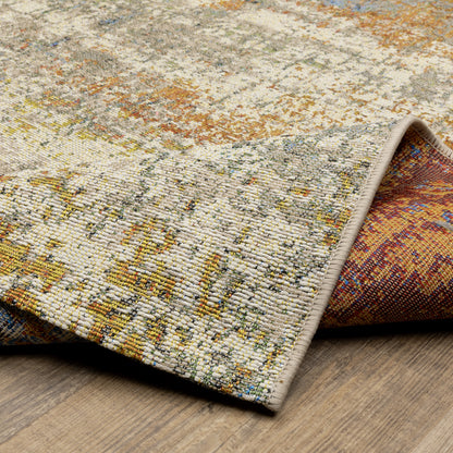 Oriental Weavers Naples  Beige Orange Modern & Contemporary