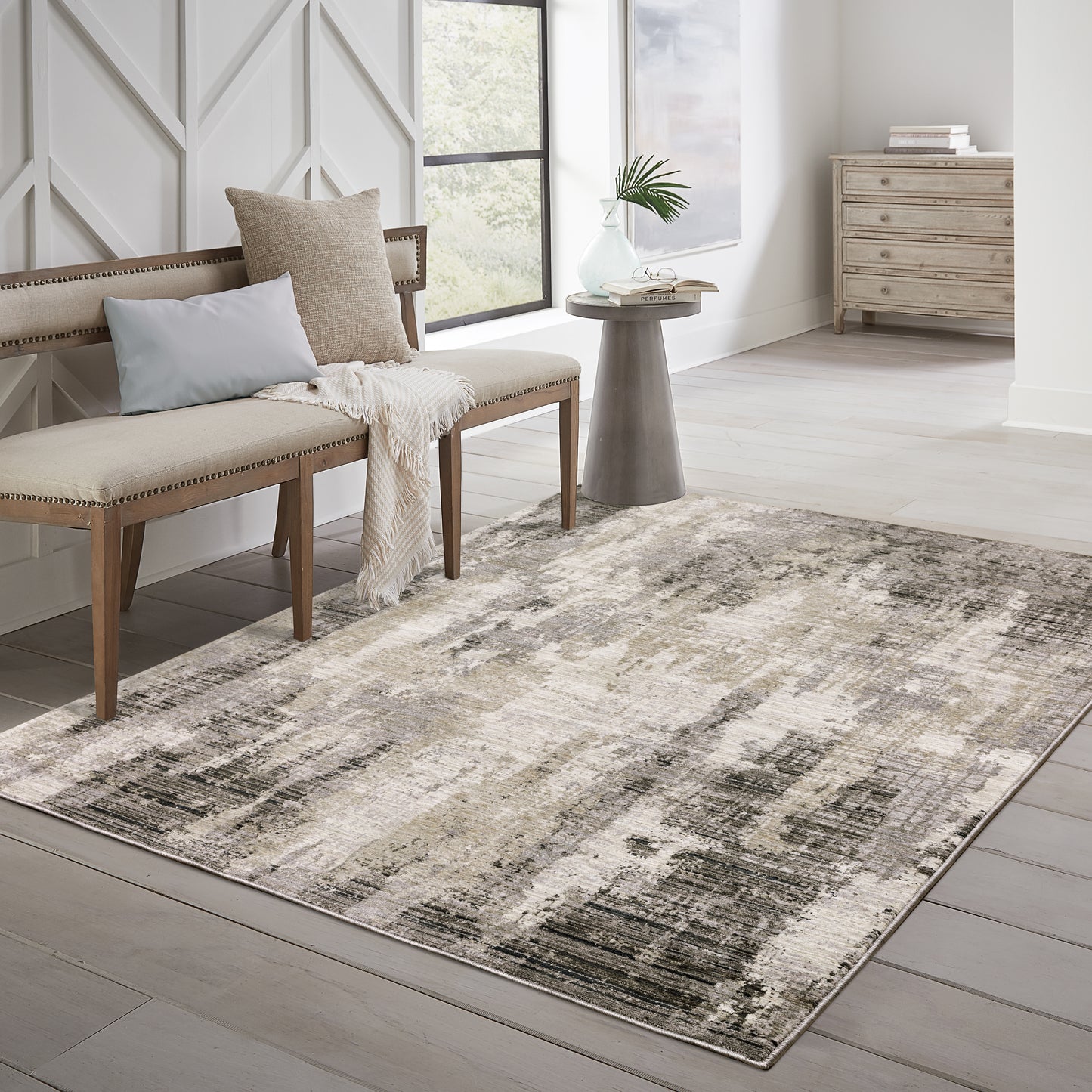 Oriental Weavers Nebulous  Grey Beige Modern & Contemporary