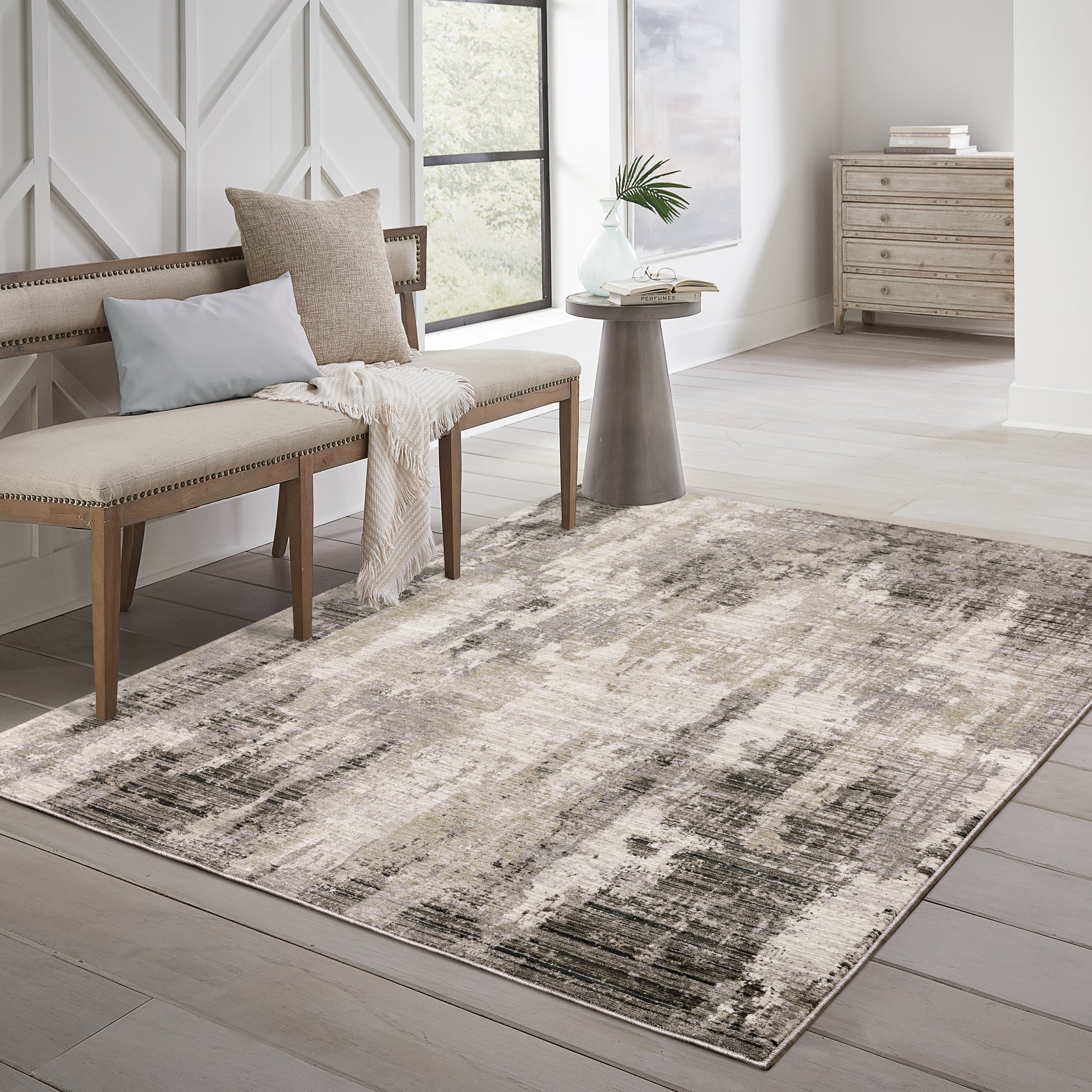 Oriental Weavers Nebulous  Grey Beige Modern & Contemporary