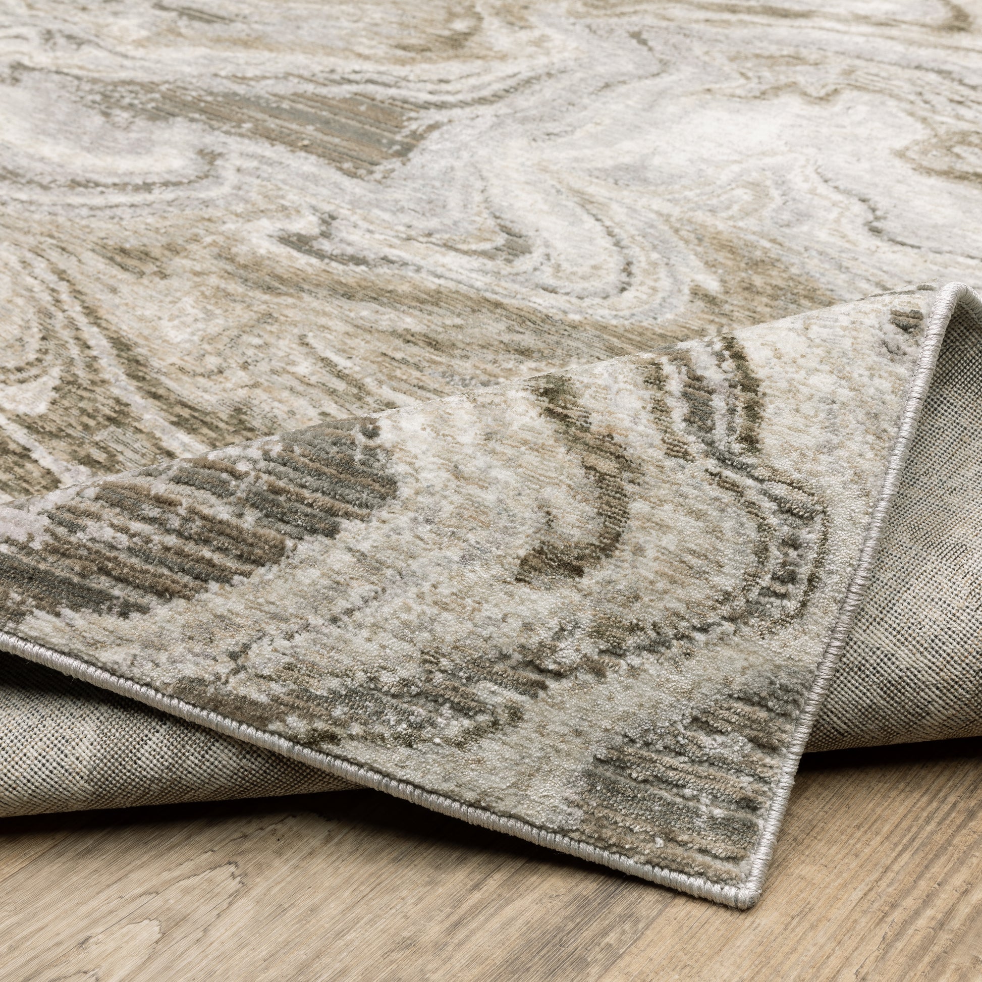 Oriental Weavers Nebulous  Ivory Tan Modern & Contemporary