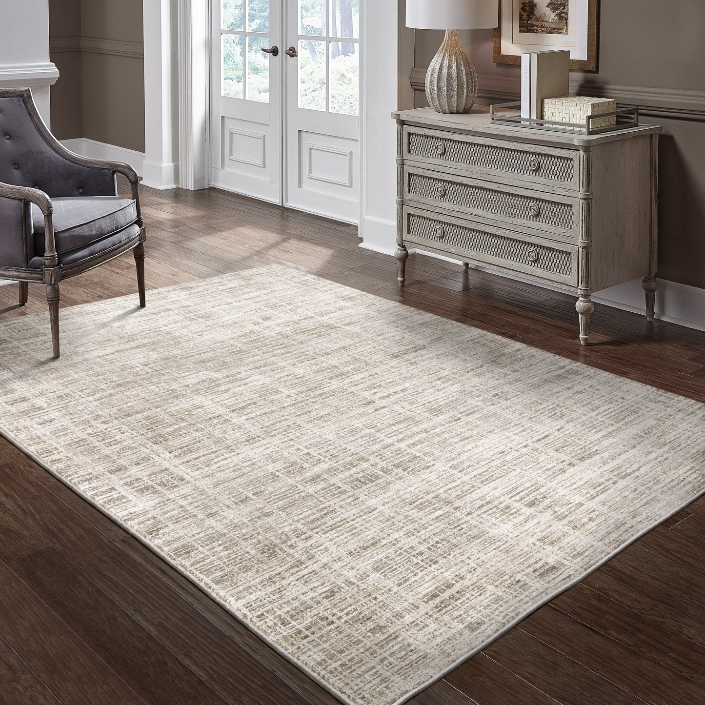 Oriental Weavers Nebulous  Beige Ivory Modern & Contemporary